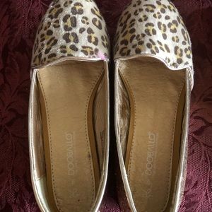 Leopard and sequin back loafer.